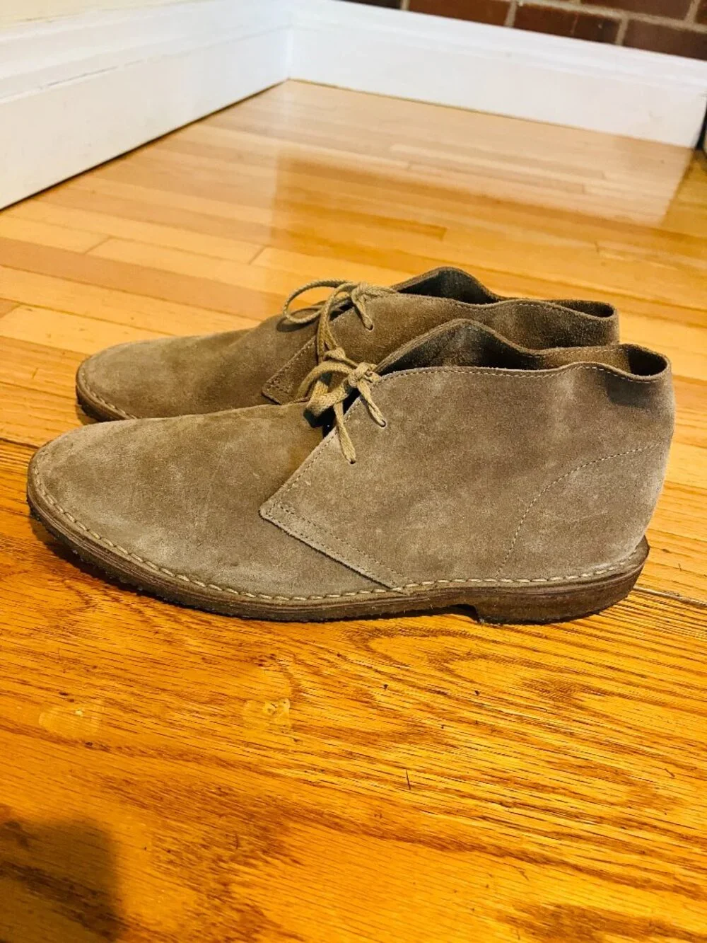 J.CREW MacAlister Chukka Boots 12 Men’s in Brown Suede Made in Italy